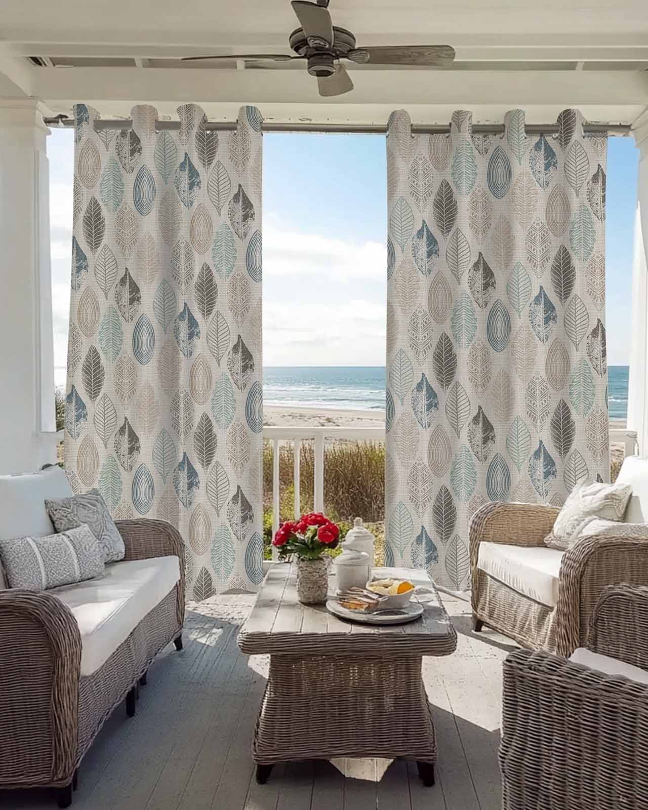 Blackout Curtains 39 Inches Long for Bedroom, Thermal Insulated Room Darkening Black Out Window Curtain Panels Grommet Drapes for Living Room
