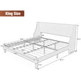 thumbnail image 4 of Einfach King Size Platform Bed Frame with Wingback Headboard, Burnt Orange, 4 of 6