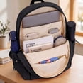 thumbnail image 5 of BadPiggies Nylon Backpack for Women Men, 20L Wear-Resistant Backpacks Casual Lightweight School Travel Daypack (Black), 5 of 9