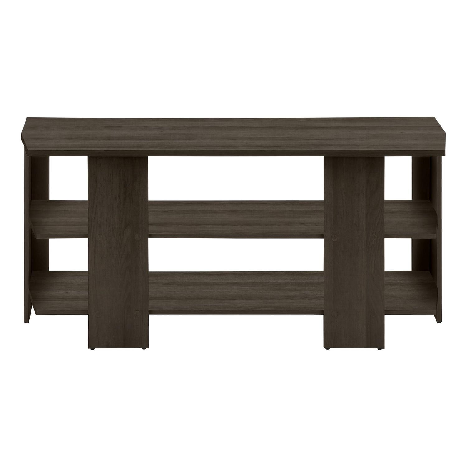 Monarch Specialties Tv Stand, 42 Inch, Console, Media Entertainment Center, Storage Shelves, Living Room, Bedroom, Laminate, Brown, Contemporary, Modern