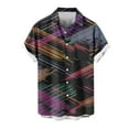thumbnail image 2 of Aueoeo Plus Size Shirts For Mens Casual Fashion Turndown Collar Printing Top Short Sleeve Button Up Shirt with Chest Pocket, 2 of 5