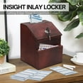 thumbnail image 2 of Wooden Lockable Suggestion Box with Key Lock Lid, Red Mahogany Wall Mounted or Free Standing Locked Ballot Prayer Donation Comment Cash Tip Money Drop Box Includes Hardware, 2 Keys, 2 of 9