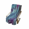 thumbnail image 4 of Marble Print Soft Flannel Fleece Throw Blanket, Abstract Color Formation Wavy Aqua Pink Lines Agate Slab Mineral Geographic, Cozy Plush for Indoor and Outdoor Use, 70" x 90", Aqua Pink, by Ambesonne, 4 of 6