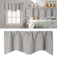 thumbnail image 1 of Cortina corta Ljstore para puerta, cocina, ventana, color liso, con bolsillo, en forma de abanico, 132 x 45 cm, 1 of 5