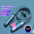 thumbnail image 5 of Biqianwo wireless earphones Bluetooth 5.3 neckband headphones gaming LED display HiFi headset sports TWS earbuds with mic TF card, 5 of 9