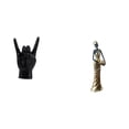thumbnail image 1 of Escultura de mano de roca con gesto de mano, figura de dama tribal africana, artesanía creativa con señal de mano, estatua decorativa ligera para, 1 of 8
