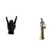 thumbnail image 1 of Escultura de mano de roca con gesto de mano, figura de dama tribal africana, artesanía creativa con señal de mano, estatua decorativa ligera para, 1 of 8