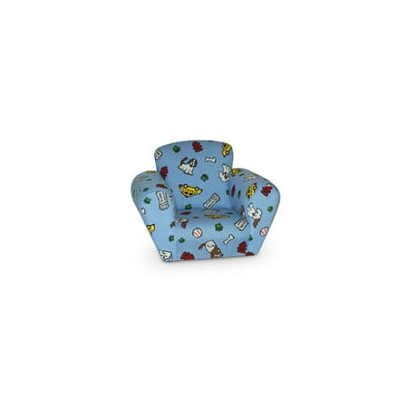 Multi-Colored Upholstered Children's Rocker.