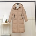 thumbnail image 6 of Women Fashion Hooded Over The Knee Padded Jacket Long Loose Thick Padded Jacket Warm Winter Jackets Women Coats for plus Size Women Womens Long Winter Coat Hoods for Jackets Girls Thickened down, 6 of 6