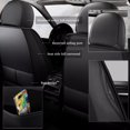 thumbnail image 5 of WRWolf Car Seat Covers Custom Fit for Nissan Frontier 2009-2024 Seat Covers Full Set Waterproof Leather Automotive Seat Covers Protector (5Seats,Black&Gray), 5 of 8