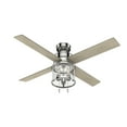 thumbnail image 3 of Hunter - Astwood Indoor Ceiling Fan With Light, 52-inch, Polished Nickel, Casual-style, 3-speed WhisperWind Motor, 50270, for Living Rooms, Bedrooms, 3 of 14