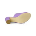 thumbnail image 5 of BLISSFUL STEP Women's Slip on Block Heel Slide Sandals Mules Lavender 9.5, 5 of 7