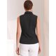 thumbnail image 3 of Camisa sin mangas para mujer Blusa casual con botones de un solo pecho Negro XS INSPIRE CHIC Blusa, 3 of 6