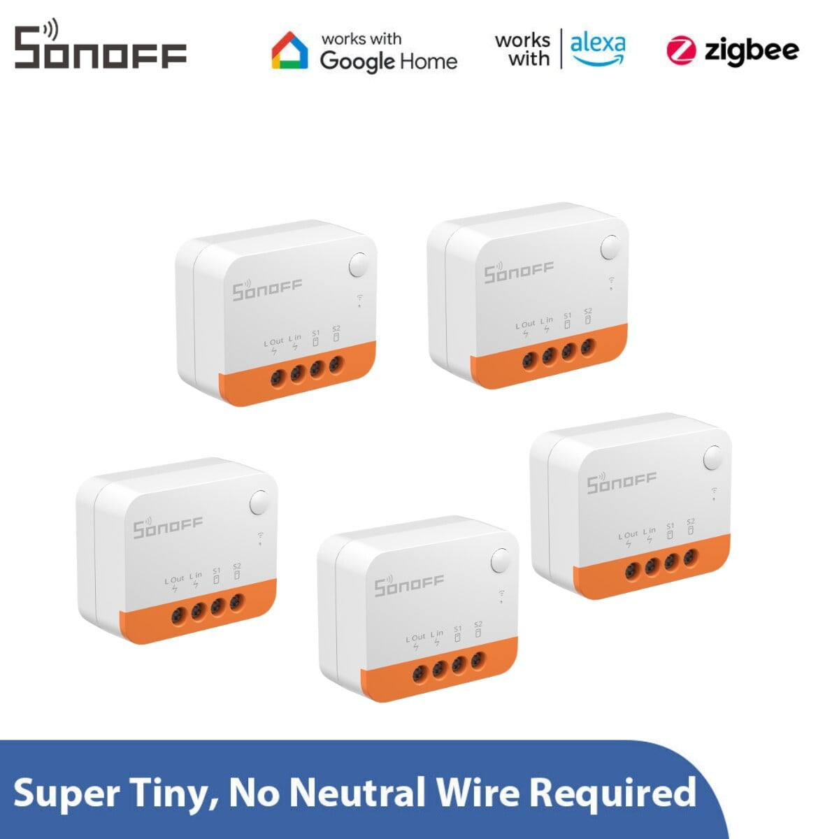 SONOFF ZBMINIL2 Zigbee Smart Light Switch,Works with Alexa, SmartThings