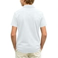 thumbnail image 4 of Boys' School Uniform Short Sleeve Polo Shirt Button Closure Moisture Wicking Performance Material, 4 of 7