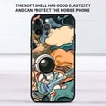 thumbnail image 1 of Funda bonita de astronauta estrella para Apple iPhone 11 13 12 14 Pro 7 XR X XS Max 8 6 6S Plus 5 5S SE 2020 13Pro, funda negra para teléfono, Capa 14 Tan Jianjun unisex, 1 of 2