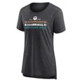 thumbnail image 2 of Women's Gray Arizona Diamondbacks Power Swing Tri-Blend T-Shirt, 2 of 3