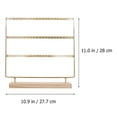 thumbnail image 5 of JFBUJC Support de Boucles d'Oreilles en Bois Simple 3 Niveaux Support de Bijoux Décoratif, 5 of 5