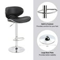thumbnail image 3 of Bronte Living Tabouret de Bar en Similicuir avec Hauteur Réglable, Design Pivotant à 360°, Dossier Moyen Confortable, Protection de Sol et Base Piédestal avec Repose-Pieds pour Cuisine, Bar - Série Claudia - Ensemble de 2, 3 of 9