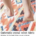 thumbnail image 4 of Large Boho Area Rug,Hallway Runner Rug,Crystal Velvet Large Non Slip Rugs,Soft Vintage Floor Carpet,Low Pile Thin Floral Rug,for Indoor Living Room Office Farmhouse(Size:47 * 71in/4 * 5.9ft,Color:S), 4 of 7