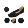 thumbnail image 4 of BLISSFUL STEP Women's Closed Toe Slip on Knit Ballet Flats Black (Size 6), 4 of 5