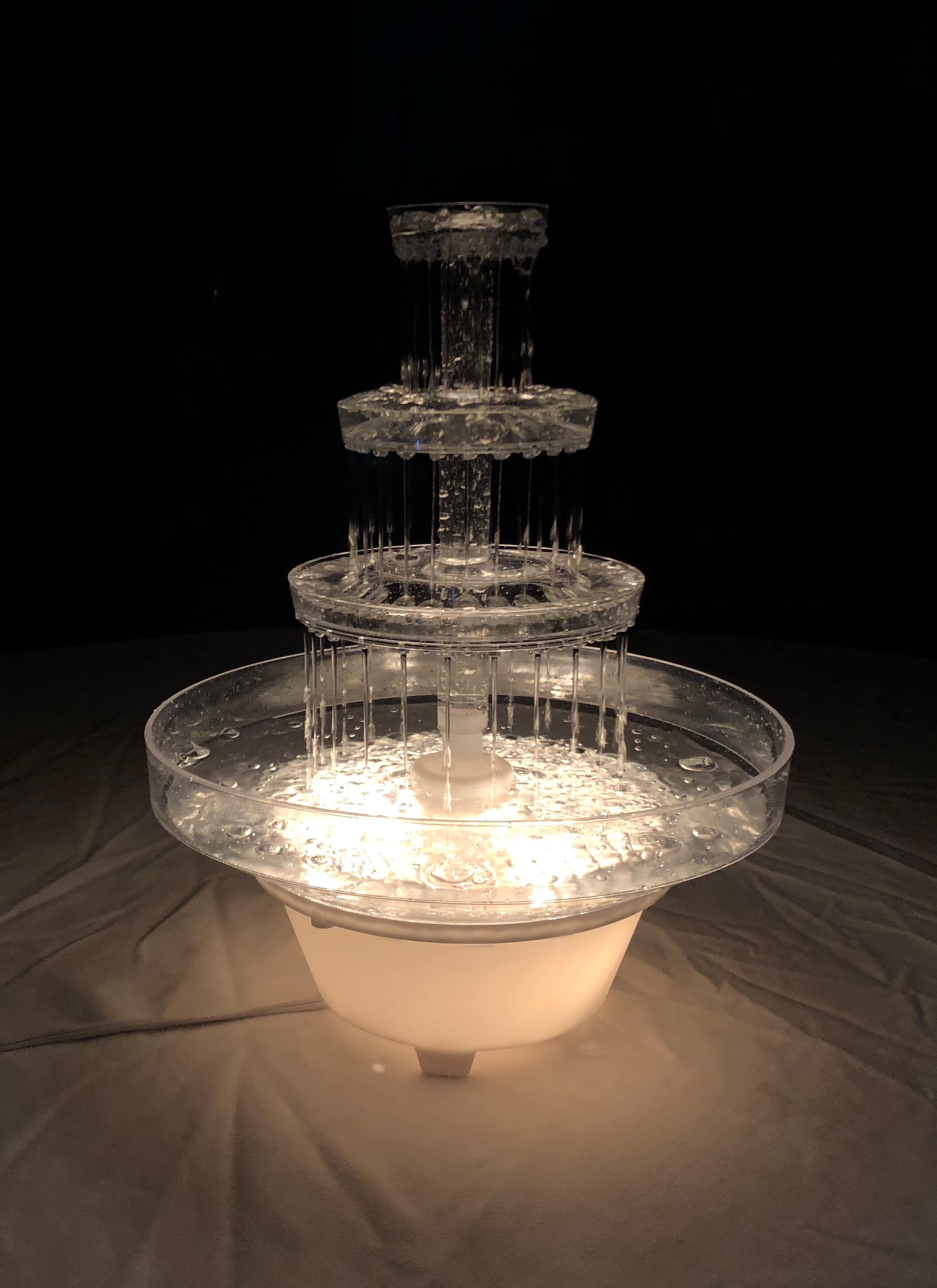 Crafts Central Lighted Plastic Water Fountain for Weddings or Cake