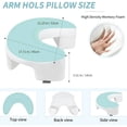 thumbnail image 5 of COOKCOK Side Sleeper Pillow with Arm Hole, 2PCS Pillowcase, Ergonomic Cooling Arm Pillow for Adults, Cervical, Neck, Shoulder, Rotator& Cuff, Ideal for Side Sleepers-Blue, 5 of 6