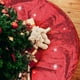 thumbnail image 2 of Fiudx Falda Roja para Árbol de Navidad, Terciopelo con Lentejuelas, Diseño Elegante y Brillante, Fácil Instalación con Velcro, Decoración para Fiestas, Uso En Interiores y Exteriores, 61 Cm de Diámet, 2 of 7