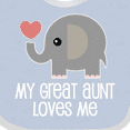 thumbnail image 4 of Inktastic Great Aunt Loves Me Elephant Boys or Girls Baby Bib, 4 of 4