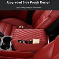 thumbnail image 2 of Ruiboury Armrest Storage Box Durable Car Center Console Car Arm Pad with Storage Bag on the Non Installation for Interior black, 2 of 6