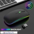 thumbnail image 2 of Bluetooth Rechargeable wireless Mouse for MacBook pro MacBook Air Mac Laptop Chromebook Windows Notebook MacBook HP PC DELL, 2 of 11