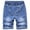 Blue, variant on Jean Shorts for Men Gradient Color Elastic Waist Drawstring Denim Bermuda Shorts with Pockets Summer Straight Leg Casual Denim Shorts Men
