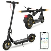 550W Electric Scooter for Adults, 21 Miles Range & 19 MPH Max Speed, 48V 15A Battery, 10 Pneumatic Tires, Foldable E-Scooter with APP Control, Headlight & Turn Signals – Commuting Gift,Black