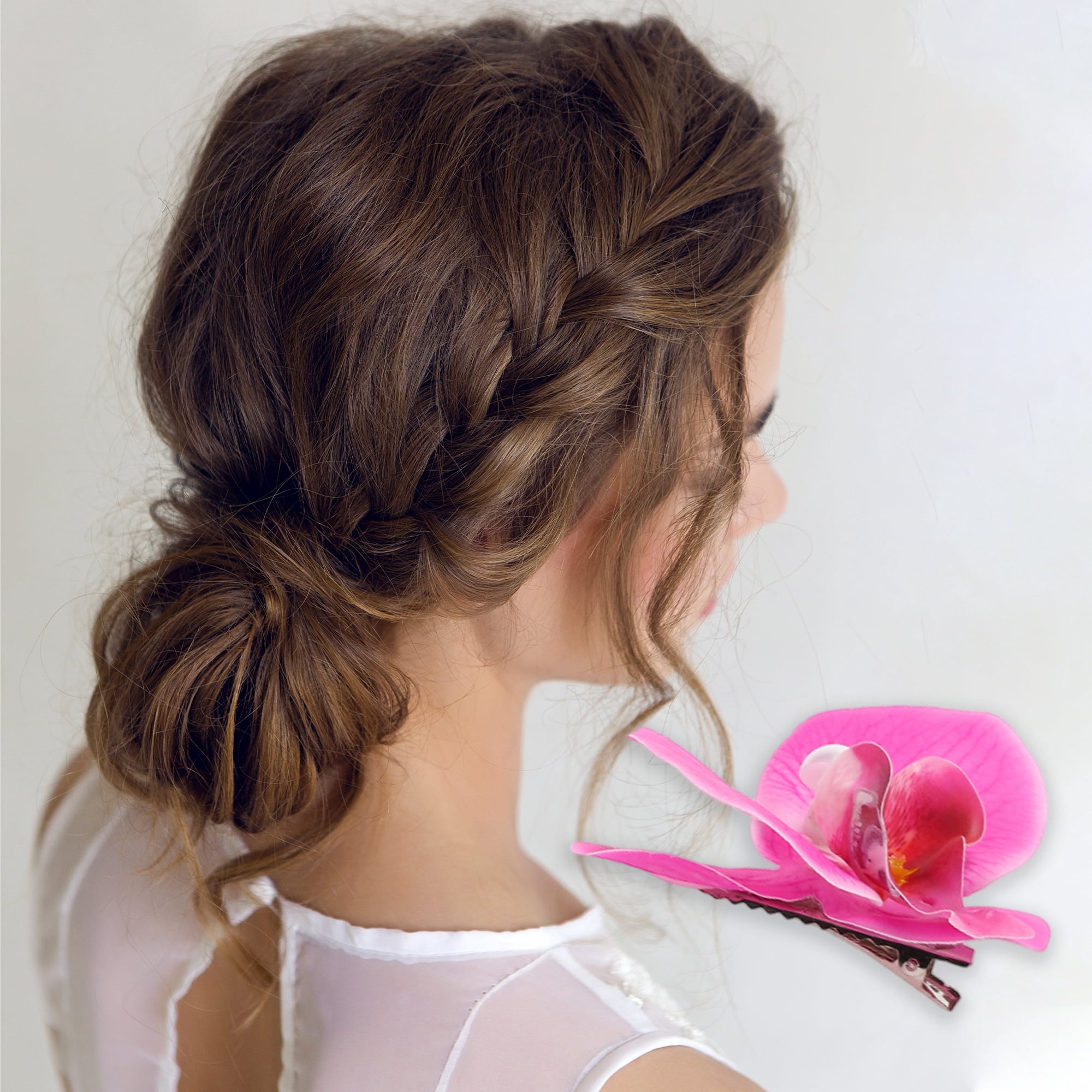 Unique Bargains Elegant Flower Hair Clip Hairdo Clip 3.54"x3.15"x1.14" Purple