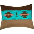 thumbnail image 3 of 3 Piece Western Southwestern Design Comforter Set Multicolor Teal Coffee Brown Embroidered King Size Bedding Set- Makala, 3 of 3