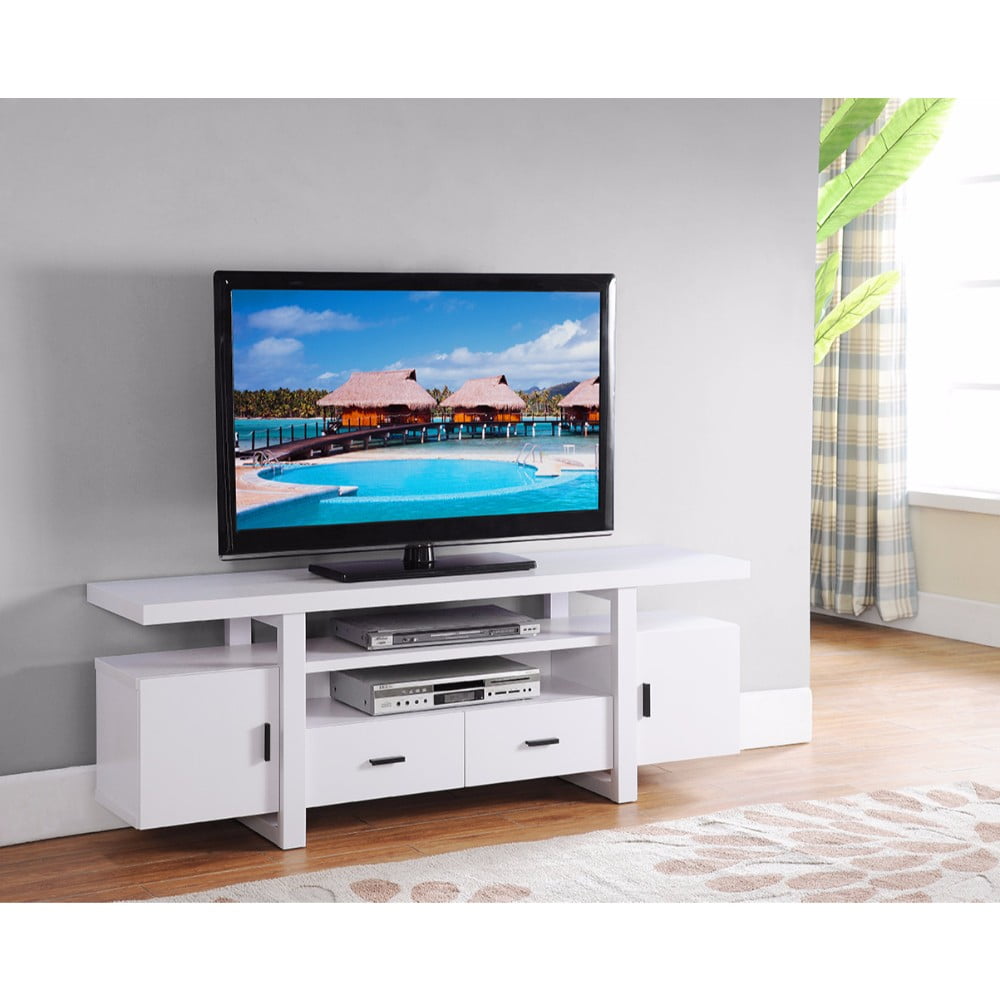 Eye Catching TV Stand With Open Shelves White Walmart Walmart kzkr-71-floating-tv-stand-high-gloss-entertainment-center-modern-media