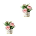 thumbnail image 3 of mmirethe Fake Peony Silk Hydrangea Flower Realistic Appearance Artificial Flowers With Vase Simulation Flower Set Low Maintenance rose pink 2Set, 3 of 6