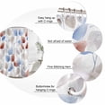thumbnail image 3 of Botanical Leaves Bathroom Shower Curtains with 12 Hooks Waterproof Shower Curtain for Stalls and Bathtubs Brown Gray Blue Leaf Summer Branches Decorative Bathroom Privacy Curtain 72x96 Inches, 3 of 9