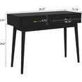thumbnail image 2 of LAZZO 40” Small Writing Desk with Drawers, Modern Vanity Desk for Home Office and Small Spaces, Black, 2 of 7