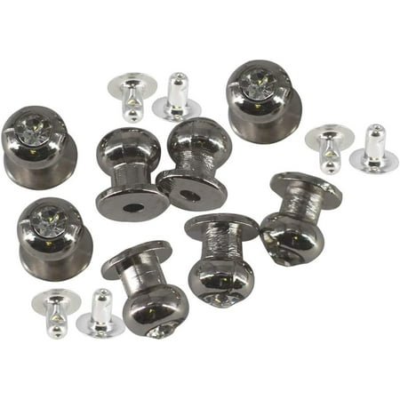 

Trimming Shop Diamante Studded Sam Browne Stud Plastic Chicago Rivets (10x9mm Gunmetal 100pcs)