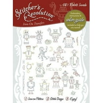 Aunt Martha's SR1 Stitcher's Revolution Robots Invade! Black Transfer Paper