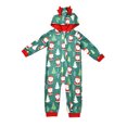 thumbnail image 2 of Baikeli Pyjamas de Noël pour la Famille 2024 - Pyjamas de Noël en Famille Xmas des Fêtes, Hauts Rouges à Imprimé Mignon + Pantalons Longs à Carreaux, Tenue d'Intérieur, 2 of 4