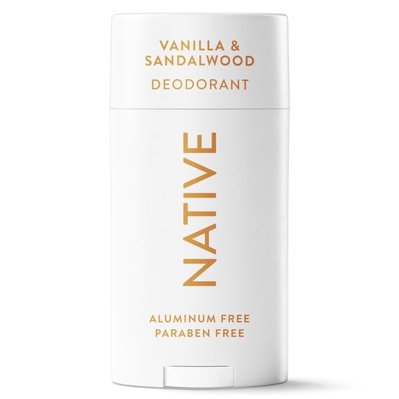 Native Deodorant, Aluminum Free for Women and Men, Vanilla & Sandalwood, 2.65 oz