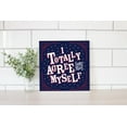 thumbnail image 2 of Totally Agree Myself Indigo Dots Scroll 12 x 12 Wood Wall Sign Plaque, 2 of 4