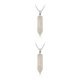 thumbnail image 3 of Qarigey Abalorio de columna hexagonal, colgantes colgantes exquisitos para hombres, dijes de cristal puntiagudos, pulsera, llaveros, decoraciones, Cristal blanco 2piezas Qarigey CBP389461, 3 of 6
