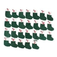 thumbnail image 1 of 26 piezas de bolsitas decorativas colgantes para dulces con letras bordadas para calcetines navideños verde, 1 of 9