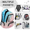 thumbnail image 7 of FKELYI 17 Inch Schoolbag for Girls Primary School Bookbag Kids Backpack with Multi-Pockets Pink Starfish Beach Sea Shell Print Lightweight Casual Daypack Travel Rucksack, 7 of 7
