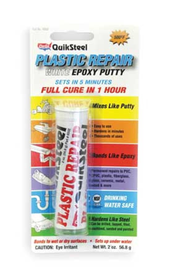 Blue Magic 16502TRI QuikSteel Plastic Repair Epoxy Putty - 2 oz.