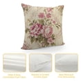thumbnail image 4 of HENGT  Shabby Chic Pillow Covers, Vintage Modern Flower Throw Pillow Covers, Decorative Floral Rose Pillowcases for Bedroom Living Room Sofa, 4 of 5