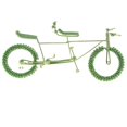 thumbnail image 3 of Figura de bicicleta de metal con modelo tándem creativo, adorno decorativo para el hogar Verde, 3 of 7